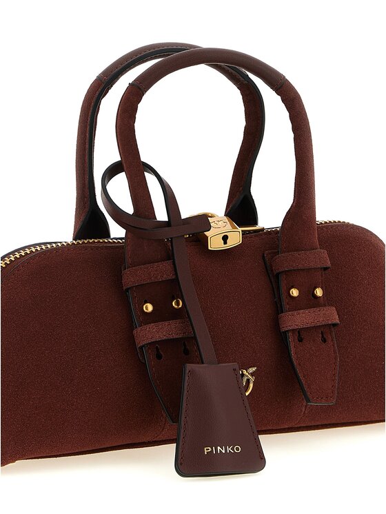 PINKO PINKO Torebka Bordeaux Cowhide Shoulder Bordowy