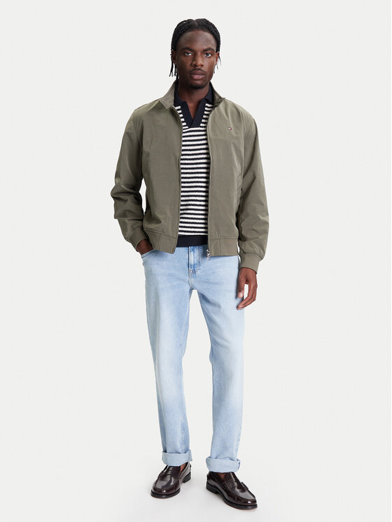 Tommy Hilfiger Tommy Hilfiger Bomber striukė Harrington MW0MW39637 Žalia Regular Fit