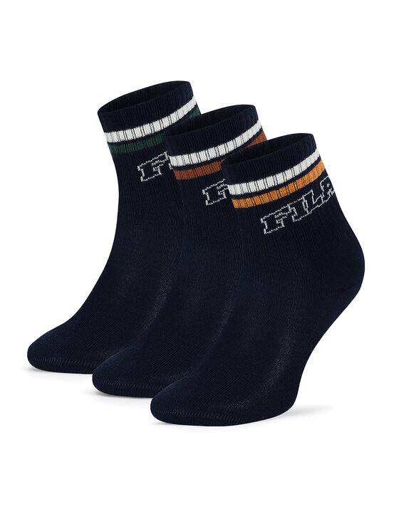 Fila Fila Dlouhé ponožky F8080-AW24 (3-pack) Tmavomodrá