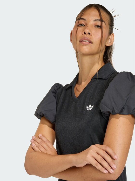 adidas adidas Sukienka codzienna with balloon sleeves Czarny