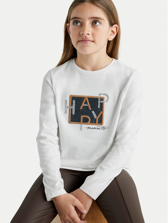 Mayoral Mayoral Μπλουζάκι 7004 Εκρού Regular Fit