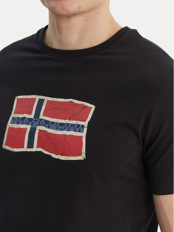 Napapijri Napapijri T-särk S-Mahsa NP0A4FZB Must Regular Fit