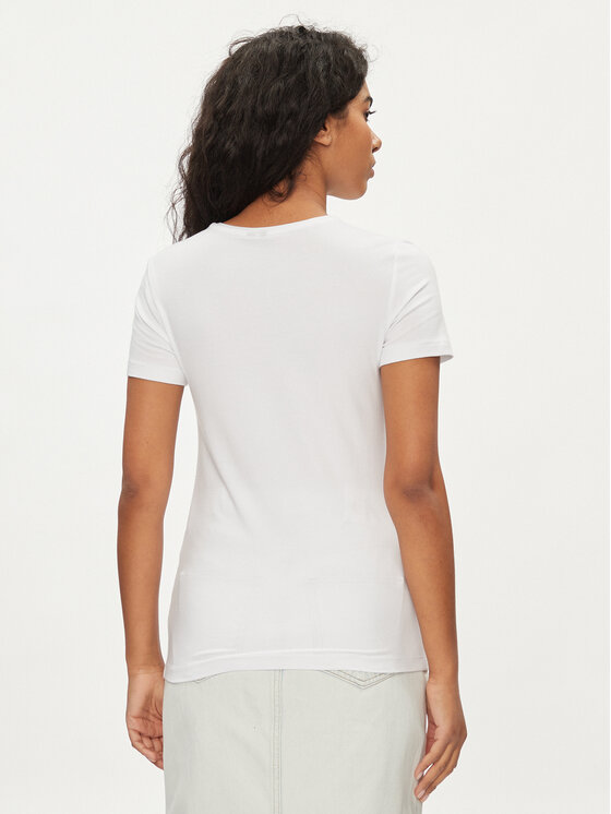 Pieces Pieces T-särk Irene 17082526 Valge Slim Fit