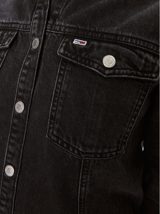 Tommy Jeans Tommy Jeans Sukienka jeansowa AlineDW0DW17209 Czarny Regular Fit