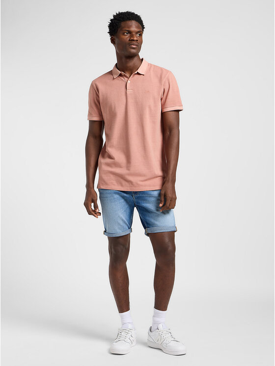 Lee Lee Polo 112363861 Różowy Regular Fit