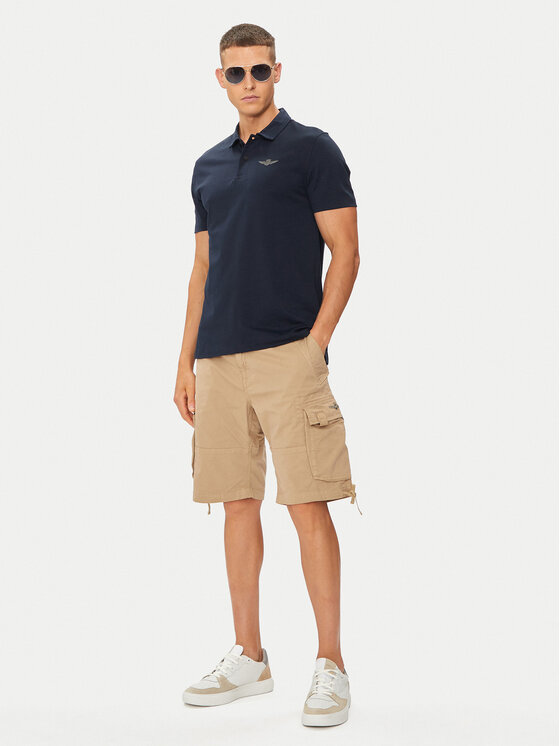 Aeronautica Militare Aeronautica Militare Polo majica 241PO1780J593 Mornarsko modra Regular Fit