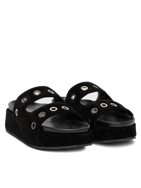 Inuikii Inuikii Papucs Suede Studs 70103-153 Fekete
