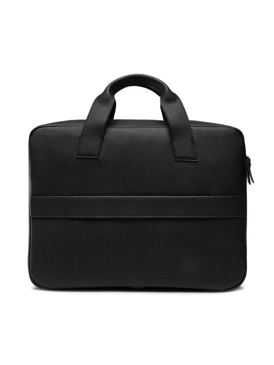 Tommy Hilfiger Tommy Hilfiger Taška na laptop Essential Pu Computer Bag AM0AM09507 Čierna