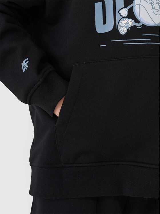 4F 4F Mikina 4FJRSS25TSWSM2041-20S Čierna Regular Fit