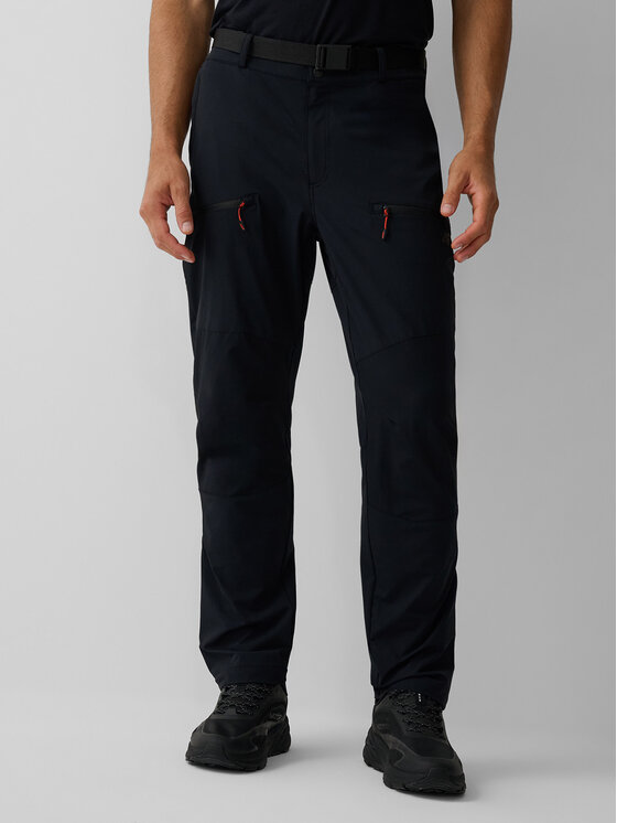 4F 4F Spodnie outdoor TREKKING Czarny Regular Fit