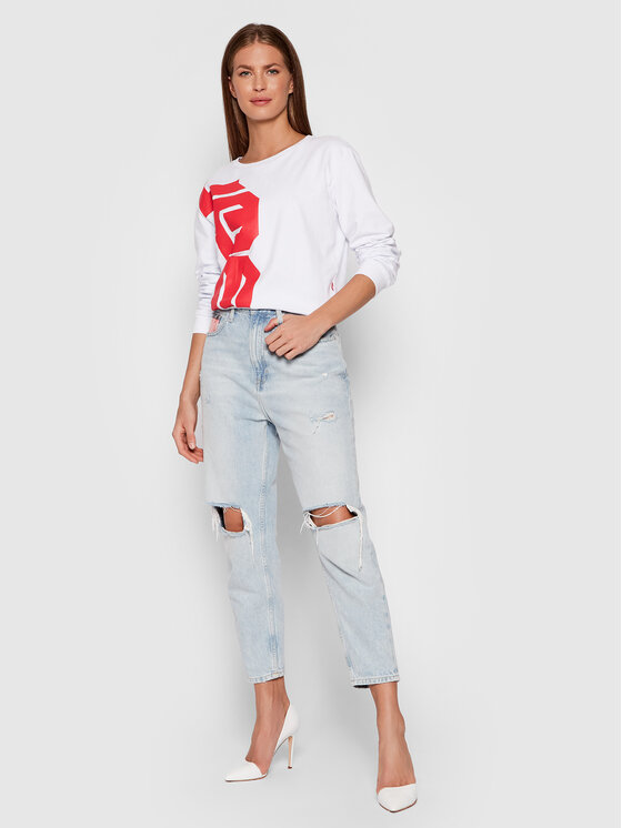 LaBellaMafia LaBellaMafia Bluza 21757 Biały Regular Fit