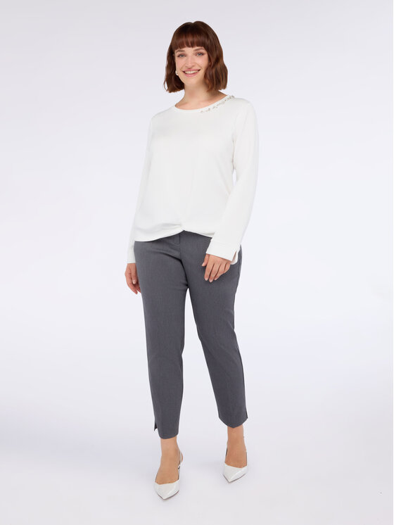 Fiorella Rubino Fiorella Rubino Spodnie materiałowe P172L002194N013 Szary Regular Fit