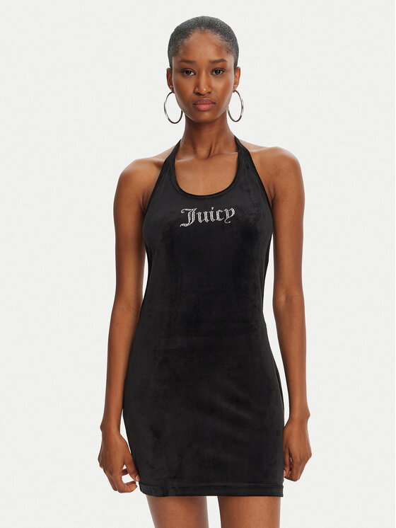 Juicy Couture Juicy Couture Koktejlové šaty JCWED125326 Černá Slim Fit