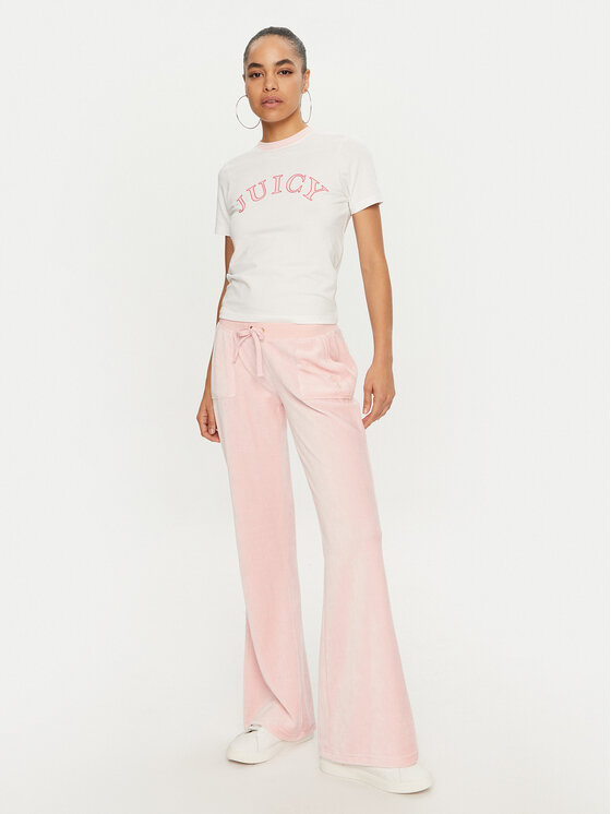 Juicy Couture Juicy Couture Tricou College Gf JCSCT224414 Alb Regular Fit
