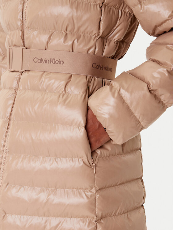 Calvin Klein Calvin Klein Ziemas mētelis LV044D543G Bēšs Slim Fit