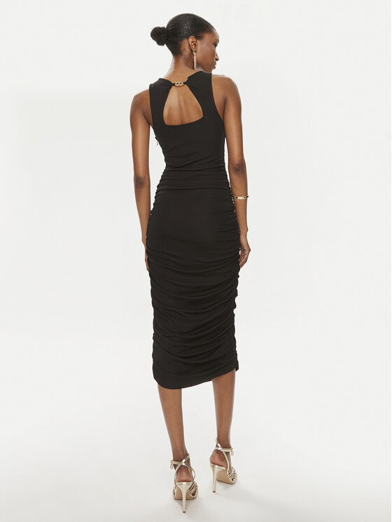 TWINSET TWINSET Koktel haljina 241TT2097 Crna Slim Fit