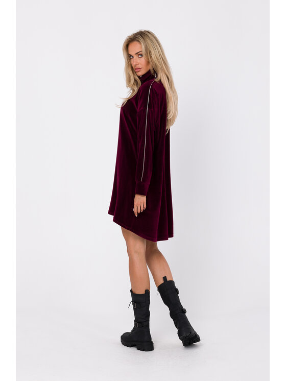 Made of Emotion Made of Emotion Každodenné šaty M764 Bordová Modern Fit