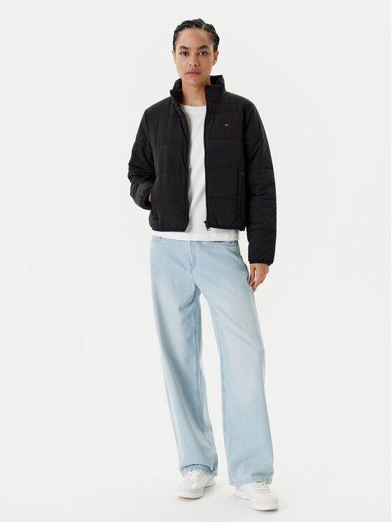 Tommy Jeans Tommy Jeans Bunda pro přechodné období DW0DW20958 Černá Regular Fit