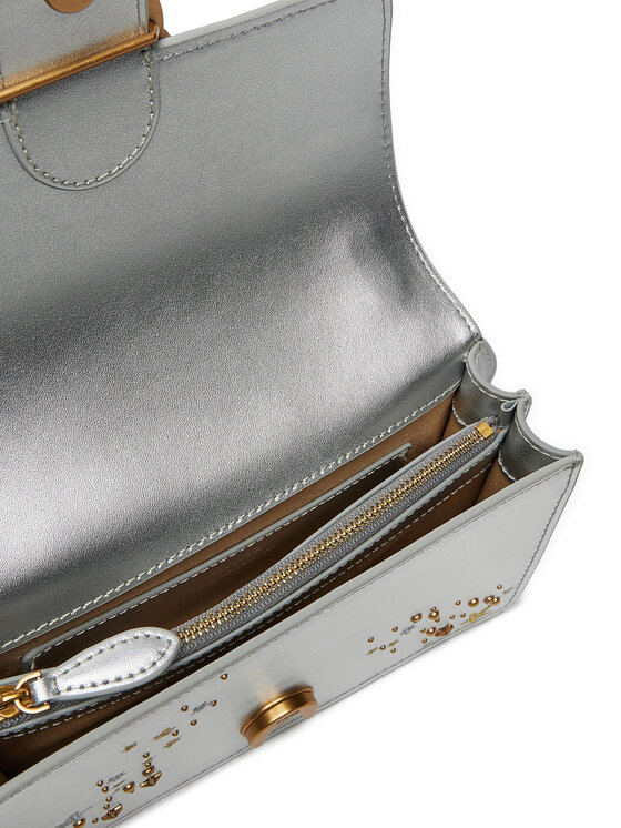 PINKO Pinko Handtasche Love One Mini Dc AI 24-25 PLTT 100074 A1YW Silberfarben