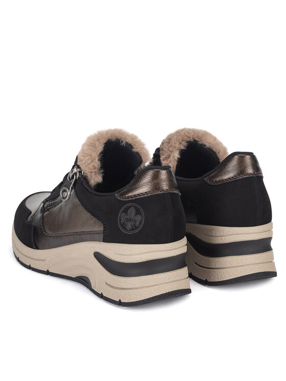 Rieker Rieker Pusbačiai N9301-90 Juoda
