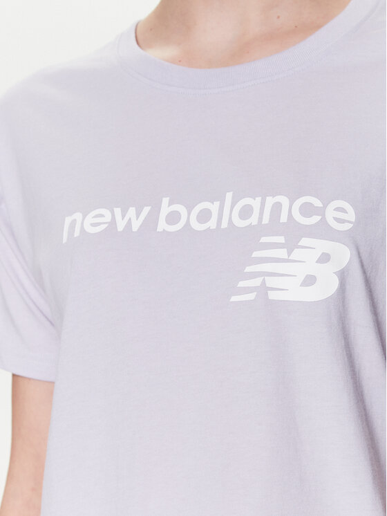 New Balance New Balance T-Shirt Stacked WT03805 Fialová Relaxed Fit