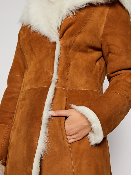 Ugg Ugg Шкіряний плащ 1017644 Коричневий Regular Fit