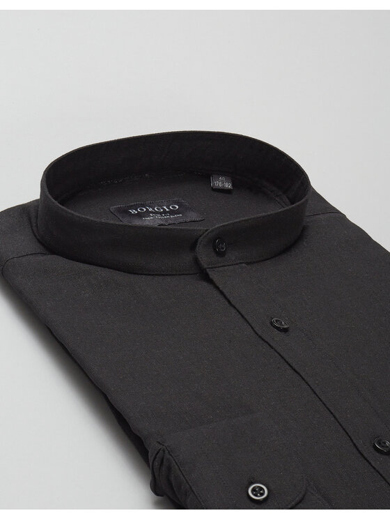 Borgio Borgio Koszula lentini Czarny Slim Fit