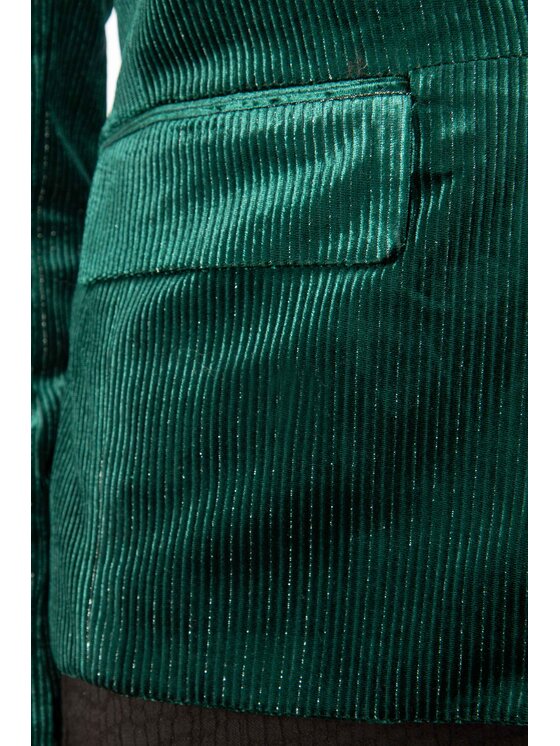 QUIOSQUE QUIOSQUE Sako VELVET BLAZER Zelená Regular Fit