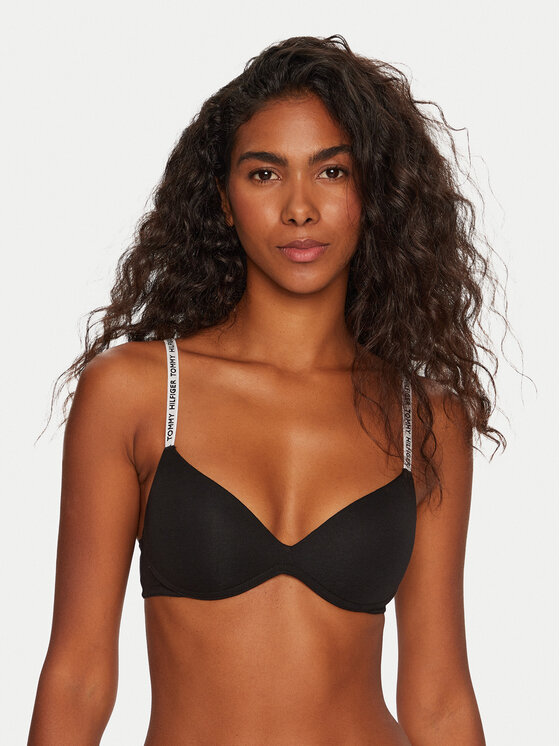 Tommy Hilfiger Push-up krūšturis UW0UW05606 Melns