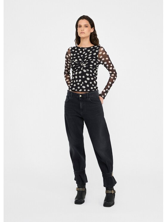 Liu Jo Liu Jo T-shirt UF5269JS007M9169 Nero Slim Fit