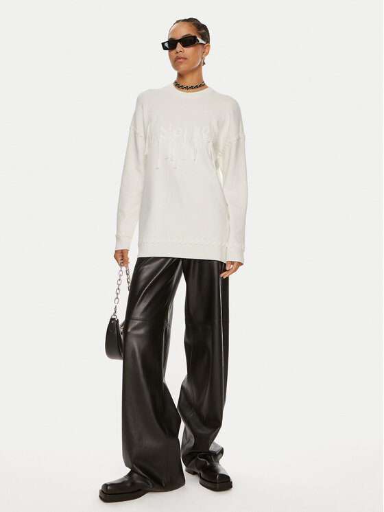 Patrizia Pepe Patrizia Pepe Sweter 8K0238 K207-W146 Biały Regular Fit