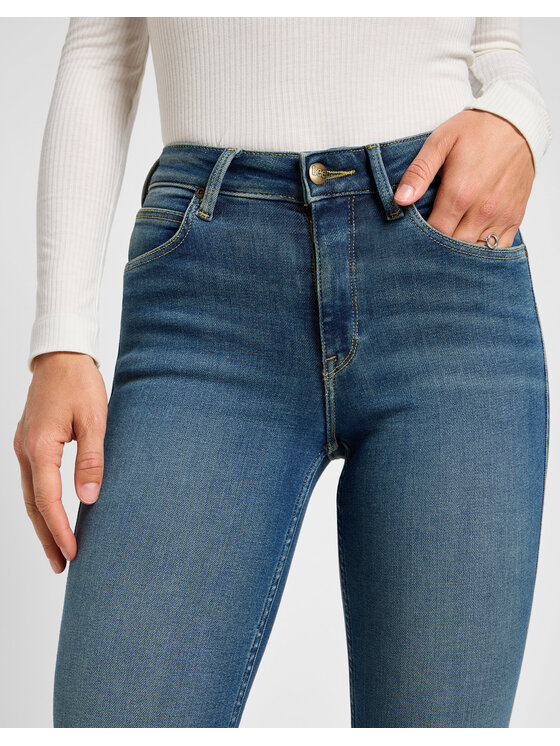 Lee Lee Jeansy FOREVERFIT Niebieski Skinny Fit