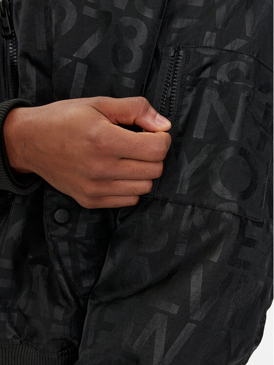 Calvin Klein Jeans Calvin Klein Jeans Bunda bomber Logo Aop J30J324658 Černá Oversize