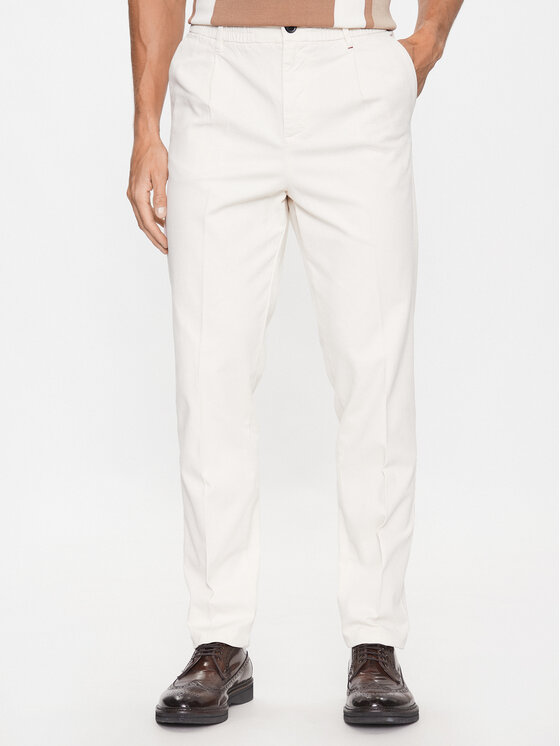 Guess Bavlnené nohavice M3YB28 WFIN3 Biela Slim Fit