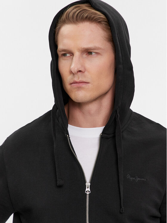 Pepe Jeans Pepe Jeans Mikina Joe Zip PM582572 Černá Regular Fit
