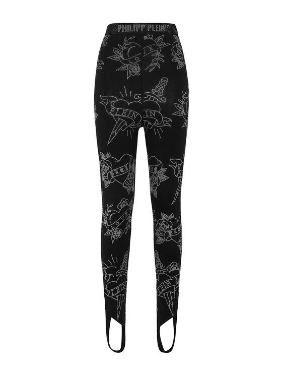 PHILIPP PLEIN PHILIPP PLEIN Legginsy 3193 Czarny Skin Tight Fit
