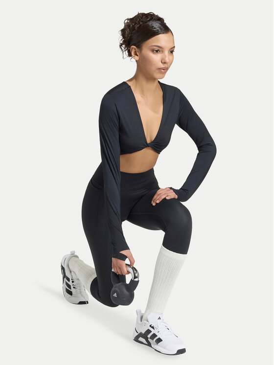 adidas adidas Treniņkrekls Primelift Workout Twist Reversible Long Sleeve KF4131 Melns Slim Fit