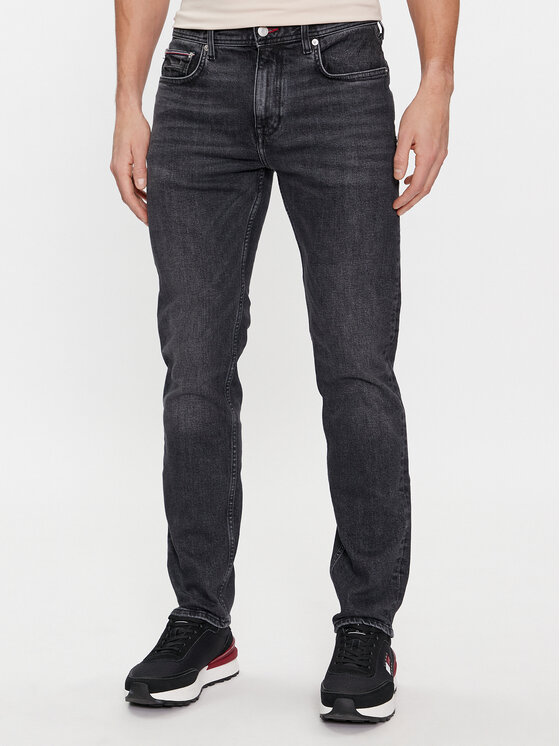 Tommy Hilfiger Jeans hlače Denton MW0MW33344 Siva Straight Fit