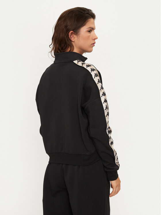 Kappa Kappa Mikina Banda Pepitagt 321Q4RW Čierna Relaxed Fit