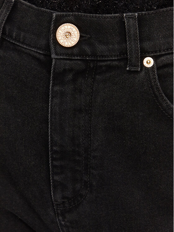Balmain Balmain Blugi DF1MG007DB67 Negru Slim Fit