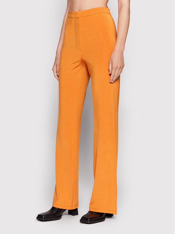 Remain Medžiaginės kelnės Jessie RM1226 Oranžinė Slim Fit