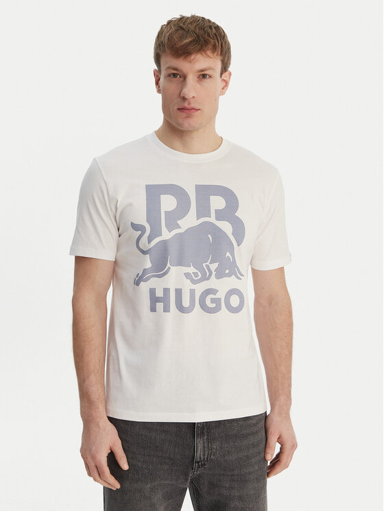 HUGO HUGO Marškinėliai Dlix_RB 50559696 Balta Regular Fit