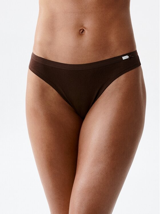 Atlantic Atlantic Stringi Flat Elastic Brązowy