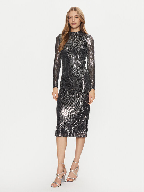 Vila Vila Coctailkleid Gigi 14100905 Silberfarben Standard Fit
