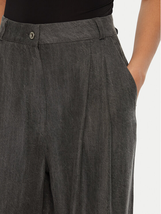 Please Please Spodnie materiałowe P3BLCXCC10 Szary Wide Leg