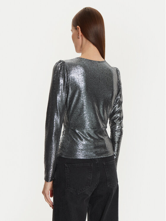 Morgan Morgan Blusa 242-TSILVER Argento Slim Fit