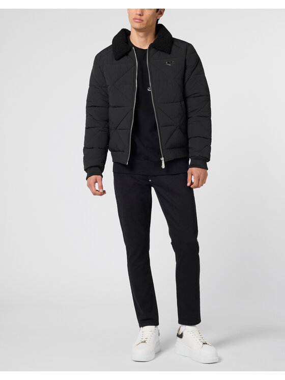 PHILIPP PLEIN PHILIPP PLEIN Kurtka puchowa 28626 Czarny Regular Fit