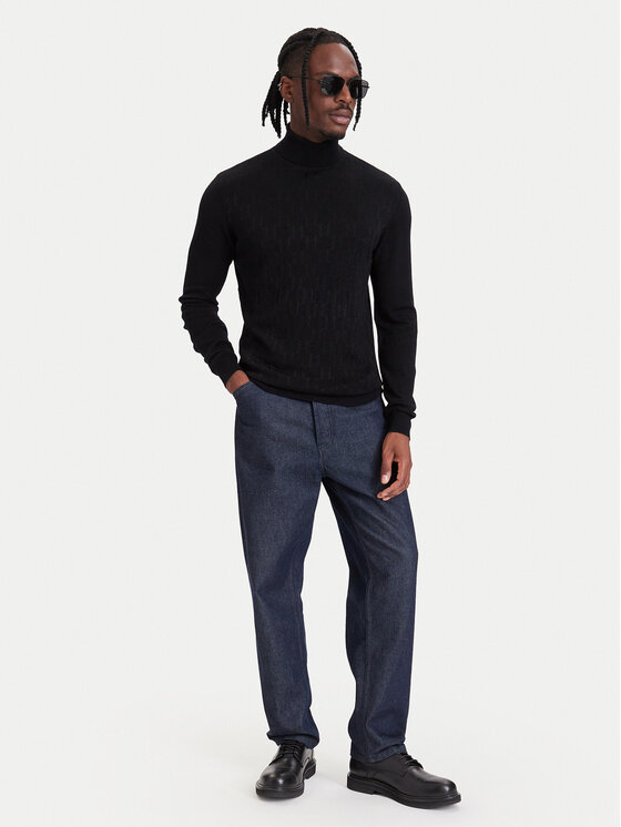 KARL LAGERFELD KARL LAGERFELD Golf 655012 564302 Czarny Regular Fit