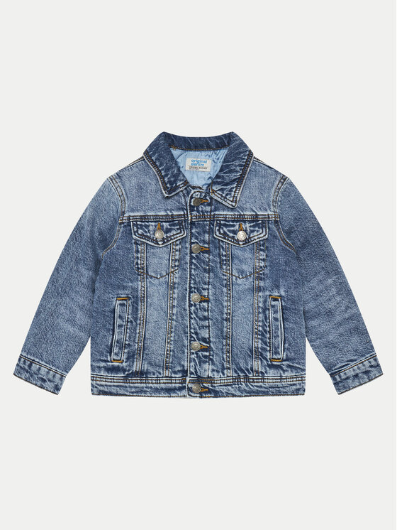 NAME IT Boy's Denim Jacket In Recycled Cotton - Bleached Denim