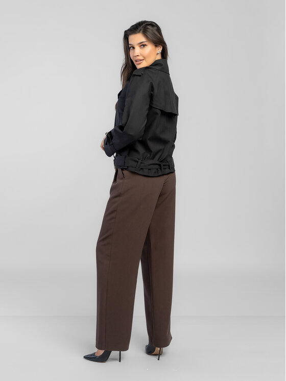 Salme Salme Trenčkot Ada Černá Regular Fit